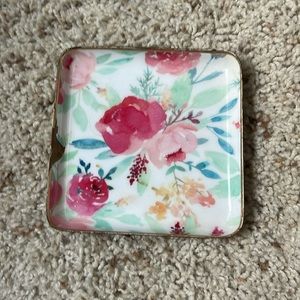 World market jewelry plate and a Daiso jewelry storage